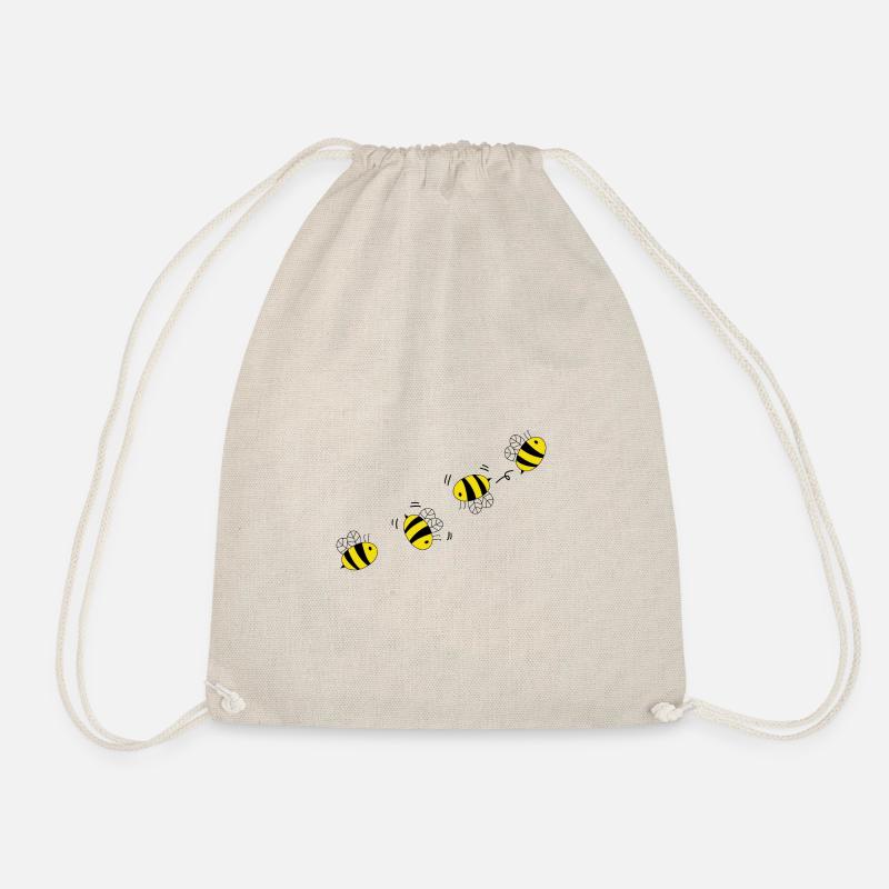 Bee - Drawstring Bag - nature