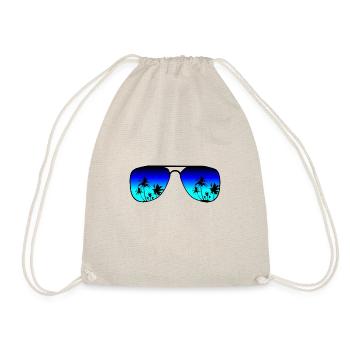 Sunglasses vacation - Drawstring Bag - nature - Front
