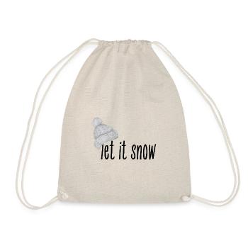 Let it Snow - Schnee / Winter T-Shirt - Turnbeutel - Natur - Vorne