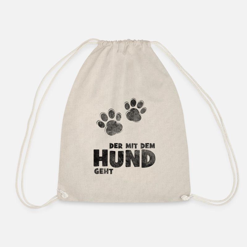 Der mit dem Hund geht - Turnbeutel - Natur