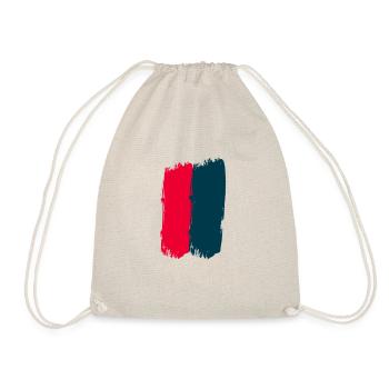 Blue-red red-blue line Ticino red-blue line - Drawstring Bag - nature - Front