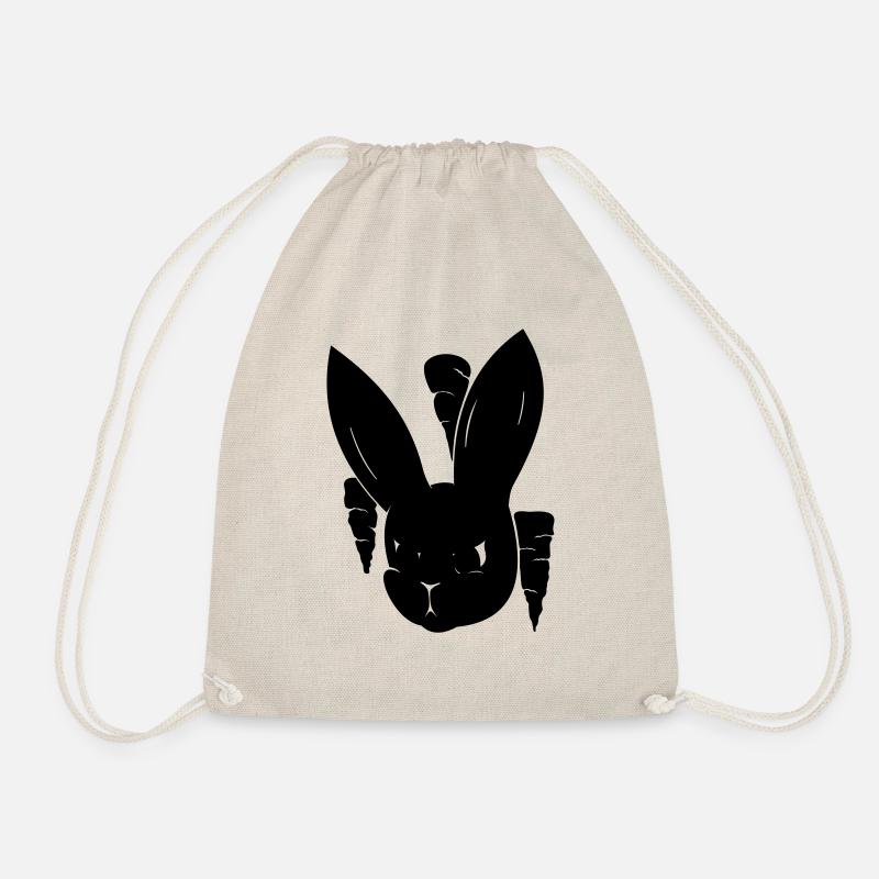 Schwarzer Hase / Black Rabbit - Turnbeutel - Natur