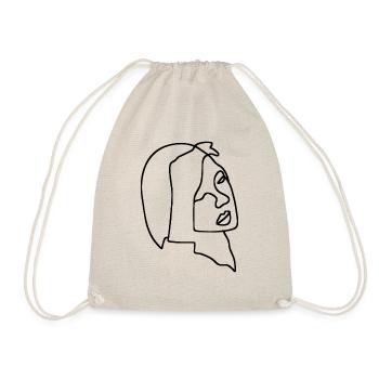 Women Line art - Drawstring Bag - nature - Front