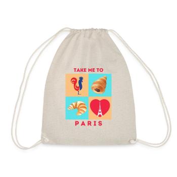 TAKE ME TO PARIS - Drawstring Bag - nature - Front