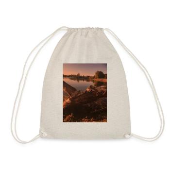 Nature,Trees,Lake,Evening - Drawstring Bag - nature - Front