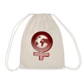Weltweiter Frauentag - Feministischer Tag - Turnbeutel - Natur - Vorne