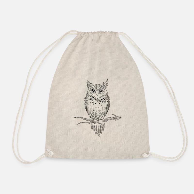 Owl - Drawstring Bag - nature