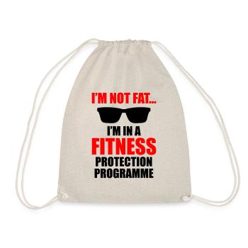 Fitness Protection Black - Drawstring Bag - nature - Front