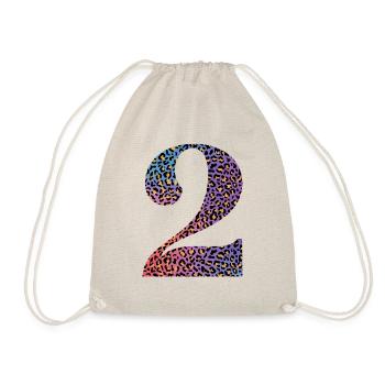 2nd Birthday Leopard - Drawstring Bag - nature - Front
