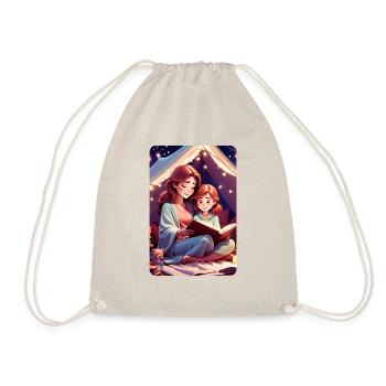 personalisiertes Design-Muttergeschenk - Turnbeutel - Natur - Vorne