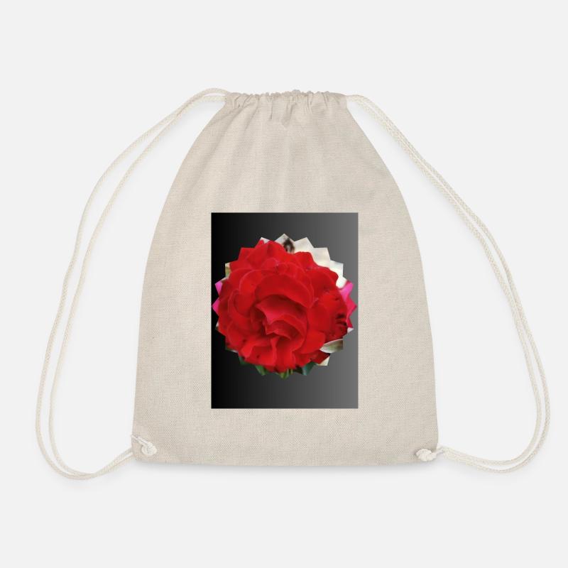 Rose in the shape of a sun - Drawstring Bag - nature