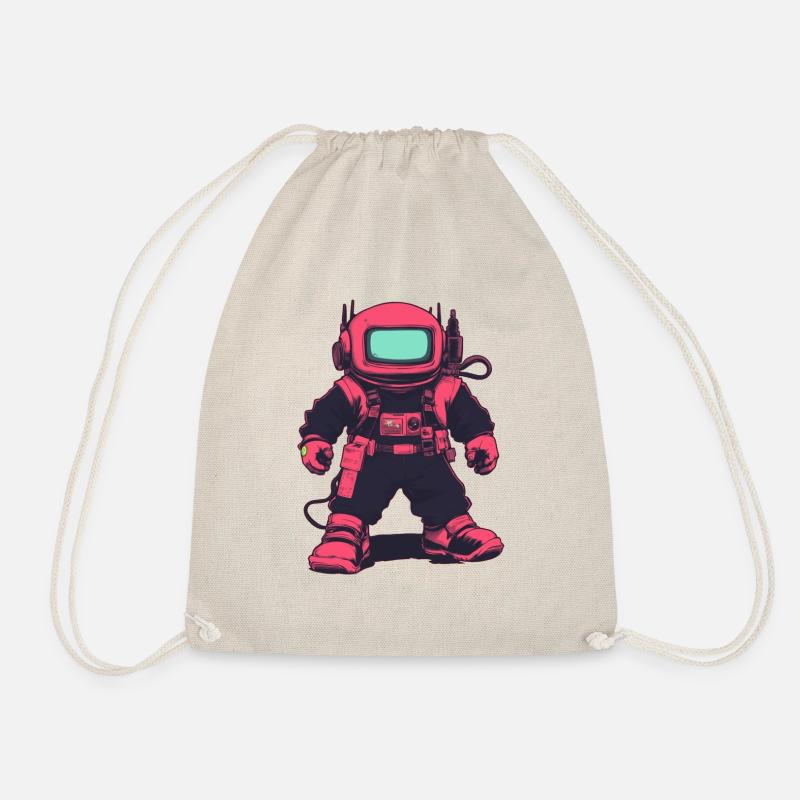 High-tech fantasy suit from the future - Drawstring Bag - nature