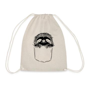 Paresseux de sommeil dans la poche de poitrine - Sac de sport léger - nature - Devant