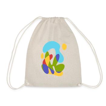 sea sun and tropical flora - bold abstract - Drawstring Bag - nature - Front