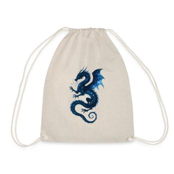 Celestial Dragon – Starry Cosmic Beast Illustratio - Drawstring Bag - nature - Front
