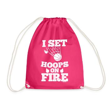 Basketballkorb Freiwurf Basketball - Turnbeutel - Fuchsia - Vorne