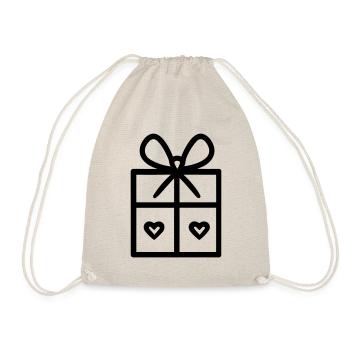 Geschenk-Icon-Box - Turnbeutel - Natur - Vorne