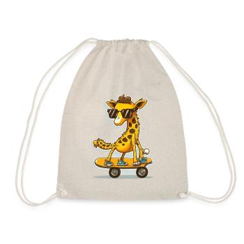 Girafe de skateboard - Sac de sport léger - nature - Devant