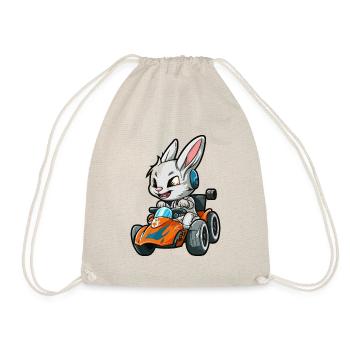Rabbit Racing - Drawstring Bag - nature - Front
