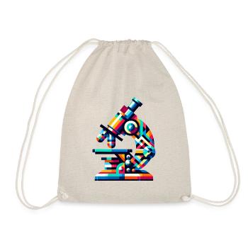 Science Microscope: Artistic Laboratory Tool - Drawstring Bag - nature - Front