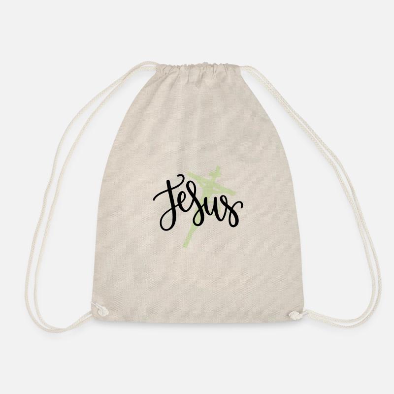 jesus 01 - Drawstring Bag - nature