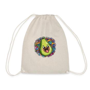 Merry avocado green and colorful ornate waves - Drawstring Bag - nature - Front
