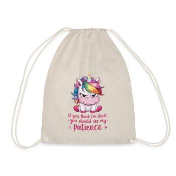 Mignonne petite licorne à la fin avec patience - Sac de sport léger - nature - Devant