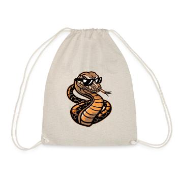 Serpent Cobra Bande dessinée cool - Sac de sport léger - nature - Devant