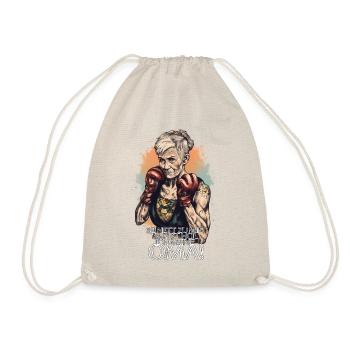 Sois gentil avec moi, ou j’aurai ma grand-mère! - Sac de sport léger - nature - Devant