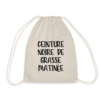 ceinture noire de grasse matinée - Sac de sport léger - nature - Devant