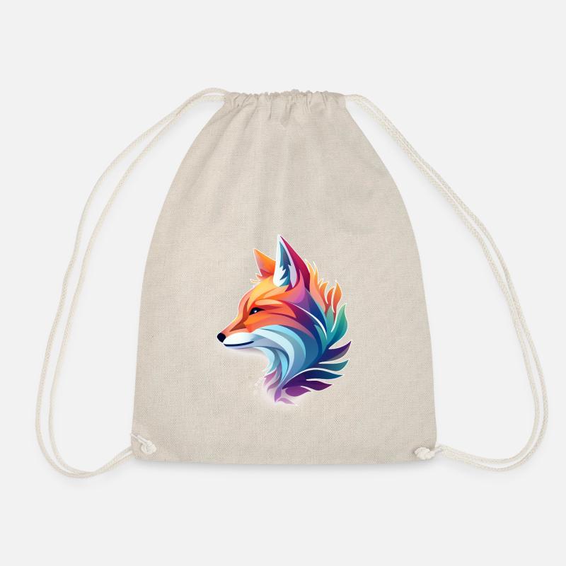Colorful Fox - Drawstring Bag - nature