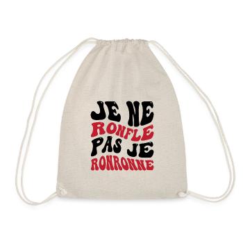 Je ne ronfle pas je ronronne - Sac de sport léger - nature - Devant