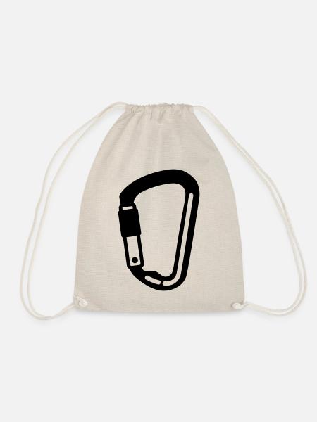 Kletterausrüstung Karabiner - Turnbeutel - Natur