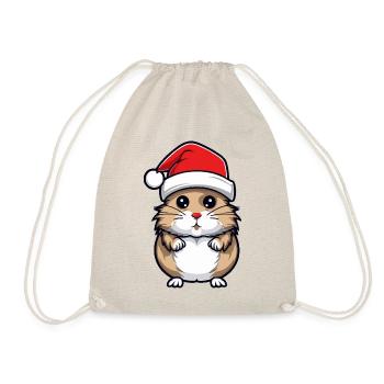 Hamster Noël Animal Portrait Noël - Sac de sport léger - nature - Devant