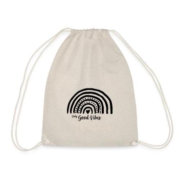 Only Good Vibes. Rainbow Gift Boho T-Shirt - Drawstring Bag - nature - Front