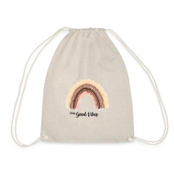Only Good Vibes. Rainbow Gift Boho T-Shirt - Drawstring Bag - nature - Front
