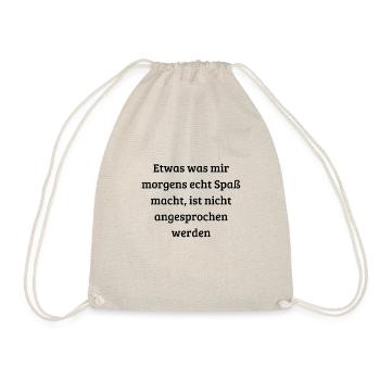 Morgenmuffel Design - Turnbeutel - Natur - Vorne