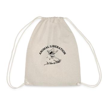 Animal Liberation Pig - Drawstring Bag - nature - Front