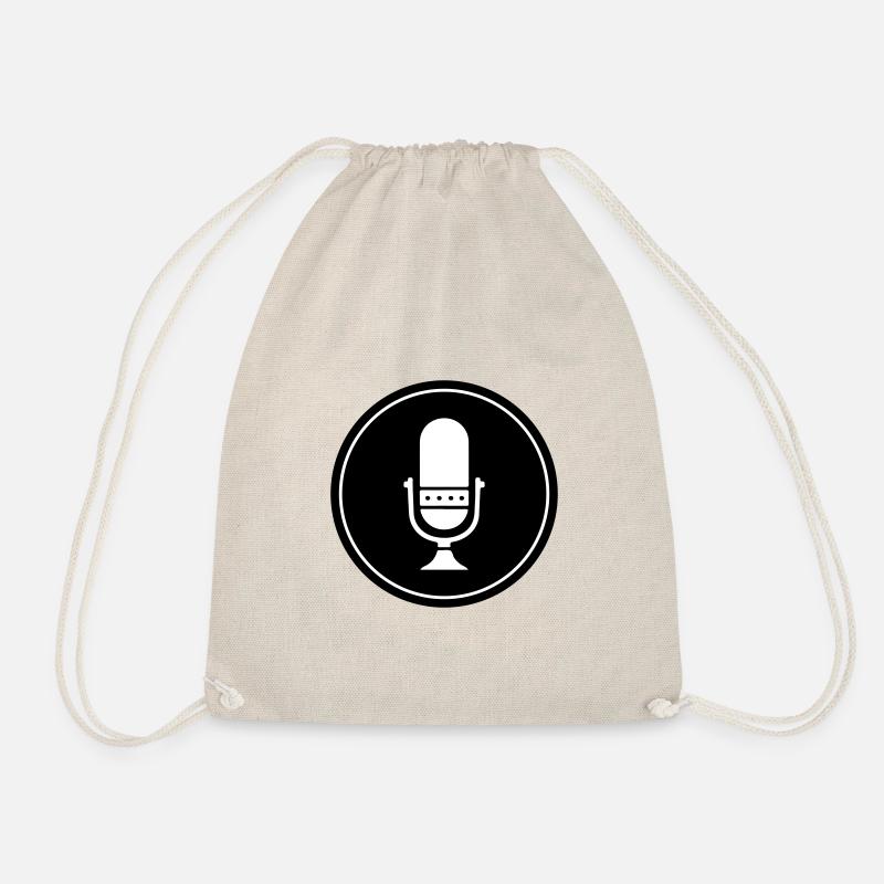 Podcast Mikrofon Symbol - Turnbeutel - Natur