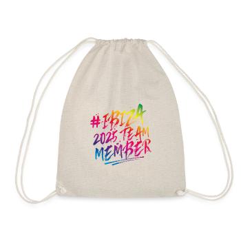 Ibiza 2025 Team Colorful - Drawstring Bag - nature - Front