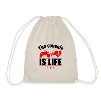 The console is life - Drawstring Bag - nature - Front