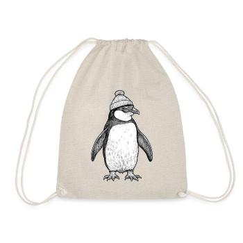 Süßer Pinguin mit Mütze - Turnbeutel - Natur - Vorne