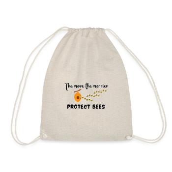 The more the merrier - protect bees - Drawstring Bag - nature - Front