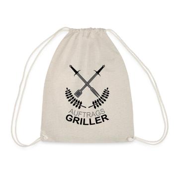 Auftragsgriller Grill Meister BBQ Profi Fleisch - Turnbeutel - Natur - Vorne