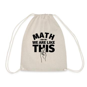 Mathe Geschenk - Turnbeutel - Natur - Vorne