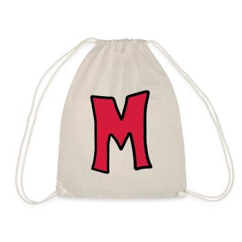 Letter M comic cartoon - Drawstring Bag - nature - Front