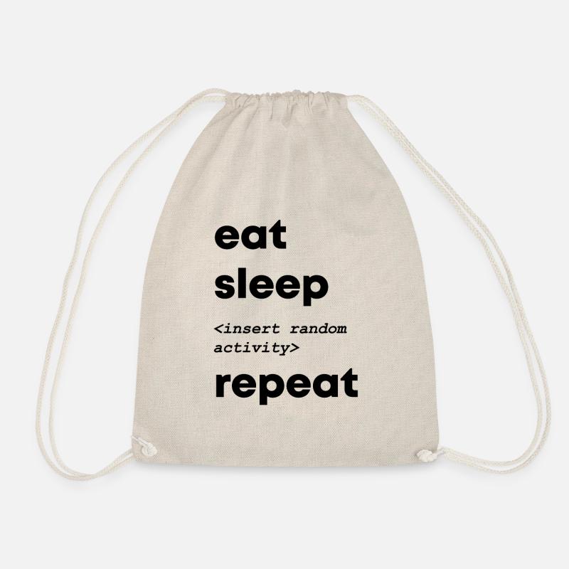 eat sleep repeat - Turnbeutel - Natur