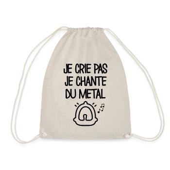 Je ne crie pas, je chante du métal - Sac de sport léger - nature - Devant
