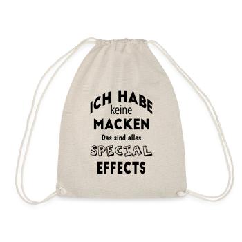 Lustige Sprüche keine Macken Special Effects - Turnbeutel - Natur - Vorne