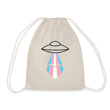 Trans Pride Ufo - Turnbeutel - Natur - Vorne